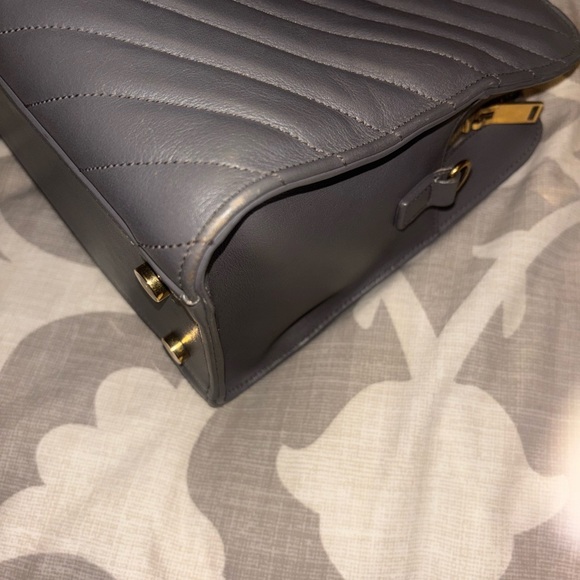 YSL Yves Saint Laurent Gray Matelasse Quilted Calfskin Cabas Bag - Picture 11 of 14